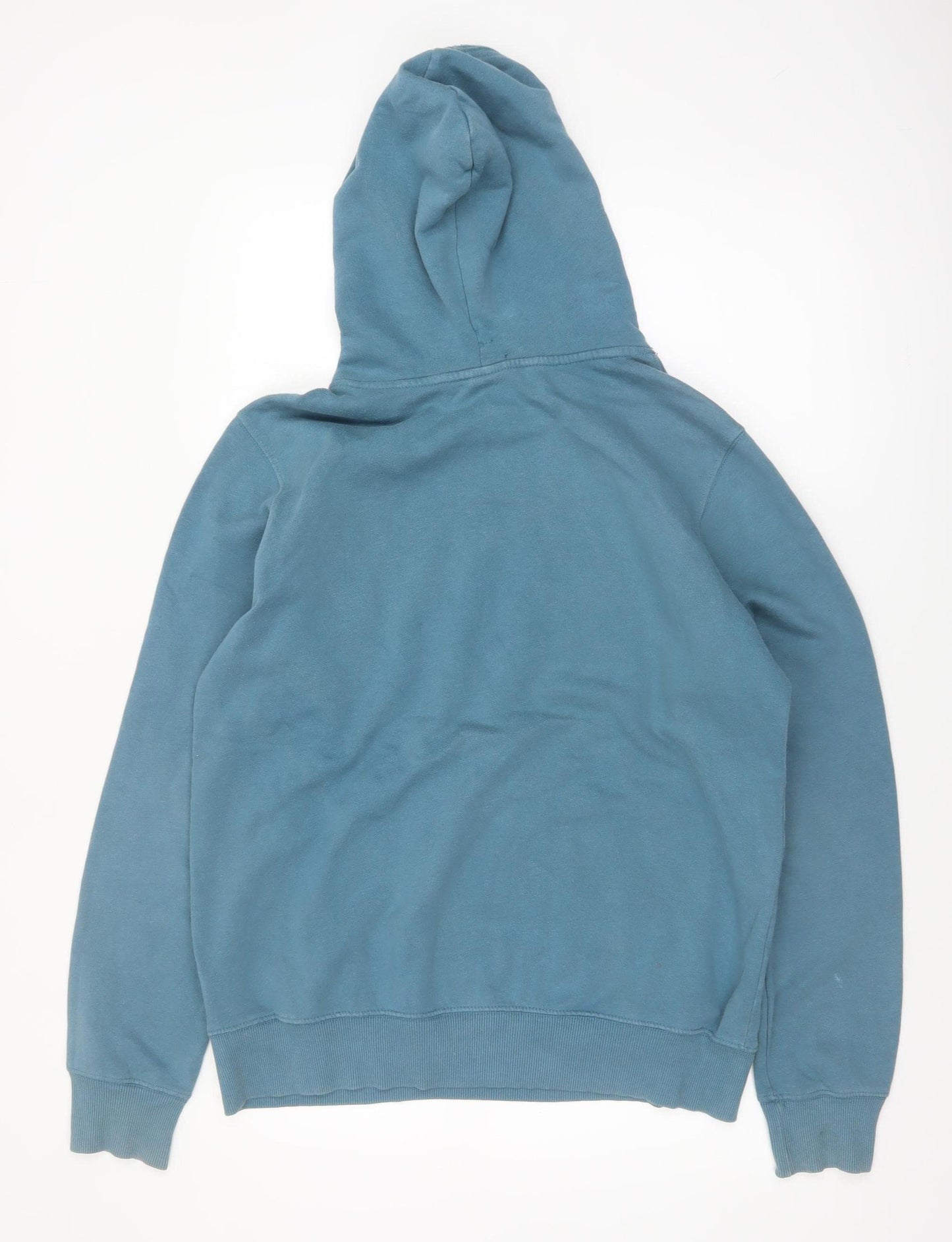 The North Face Men's Blue Pullover Hoodie M Fleece Logo Outdoor