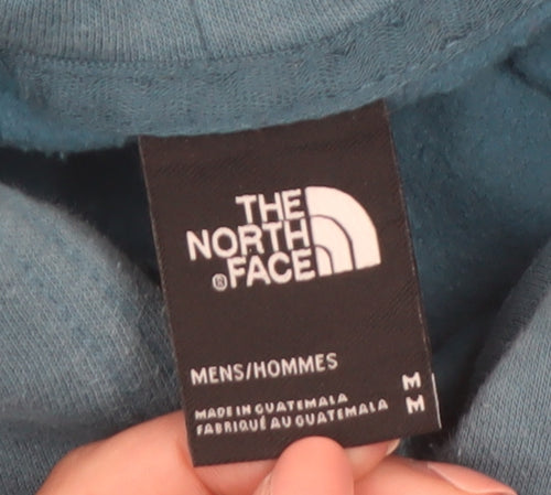 The North Face Men's Blue Pullover Hoodie M Fleece Logo Outdoor