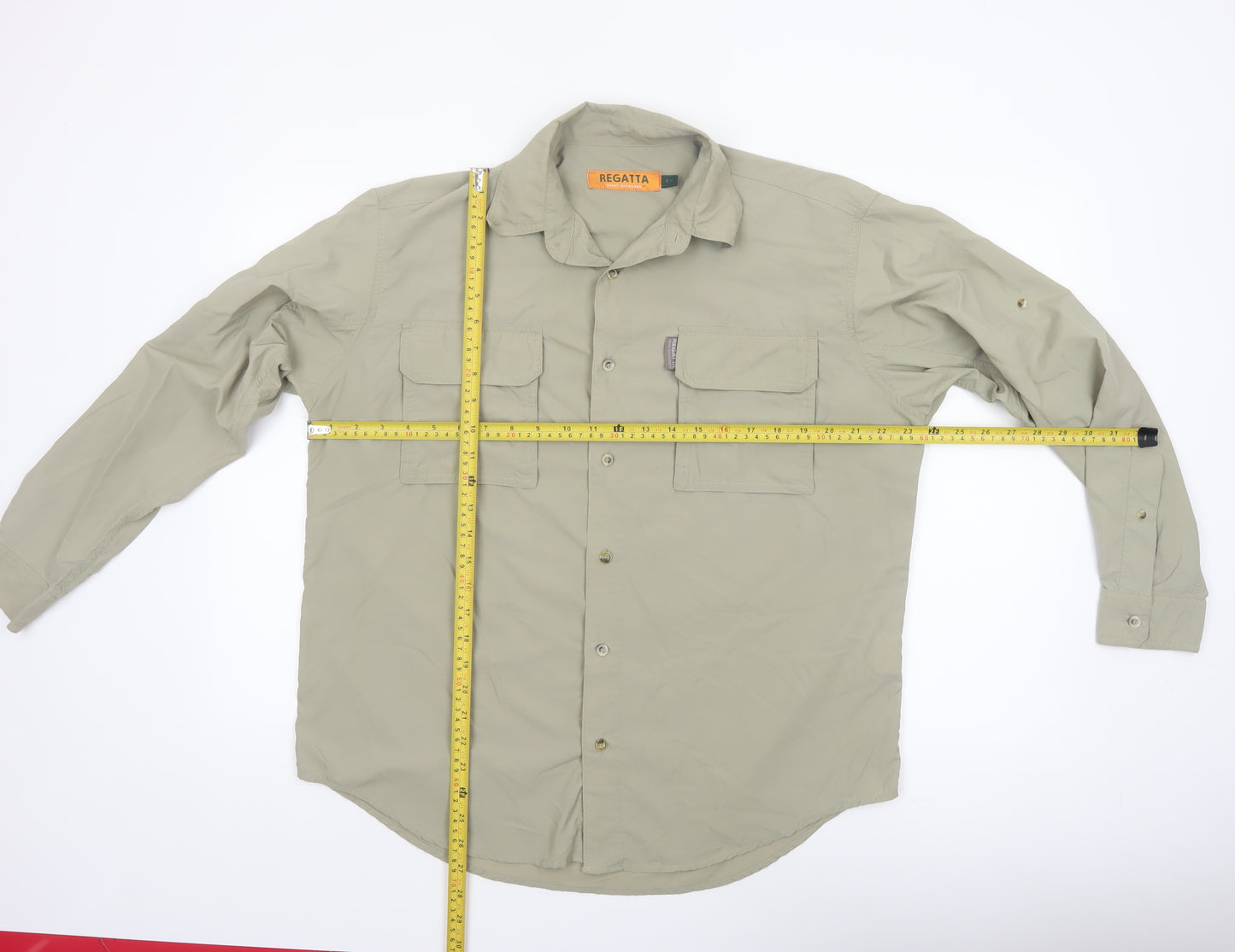 Regatta Men's Beige Long Sleeve Button-Up Outdoor Shirt Size S