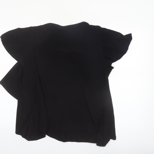 Sarah Hamilton Women's Black Geometric Tunic Blouse Size 16