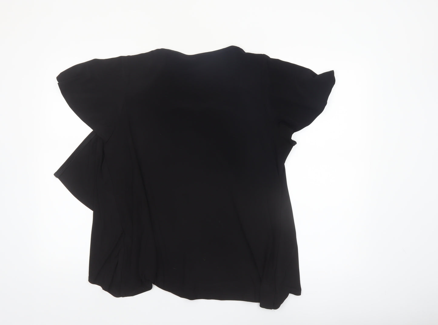 Sarah Hamilton Women's Black Geometric Tunic Blouse Size 16