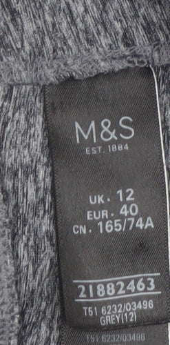 Marks and Spencer Womens Grey Leggings Size 12 Activewear Trousers