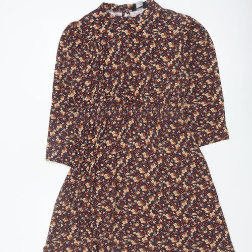 Dorothy Perkins Womens Multicoloured Floral A-Line Dress UK 16