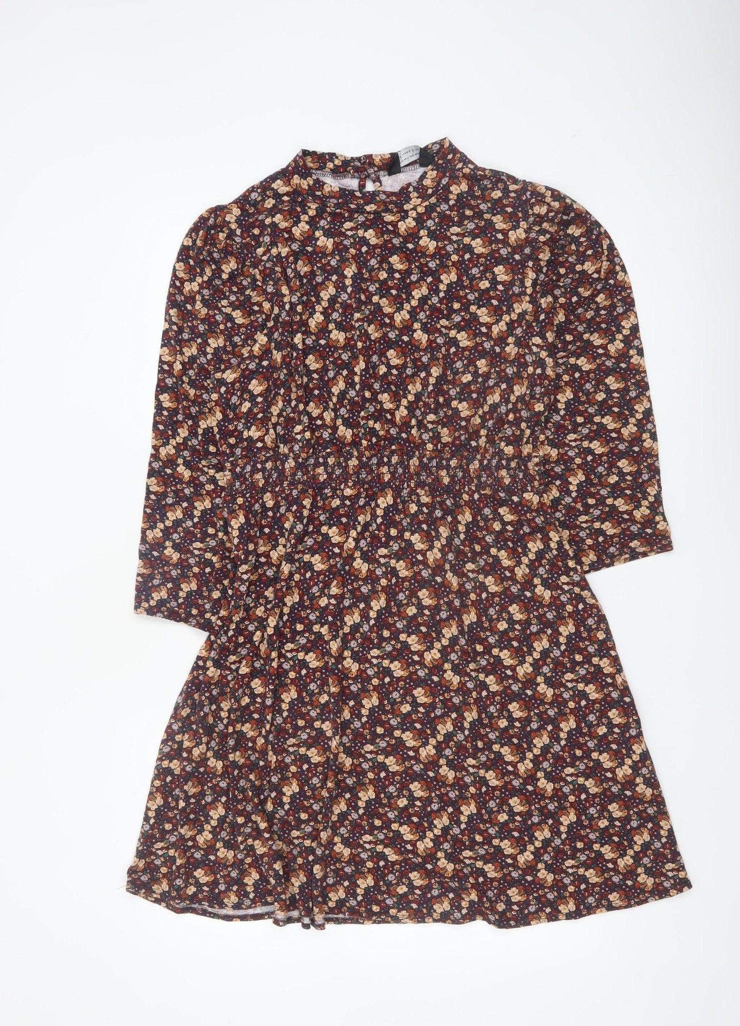 Dorothy Perkins Womens Multicoloured Floral A-Line Dress UK 16