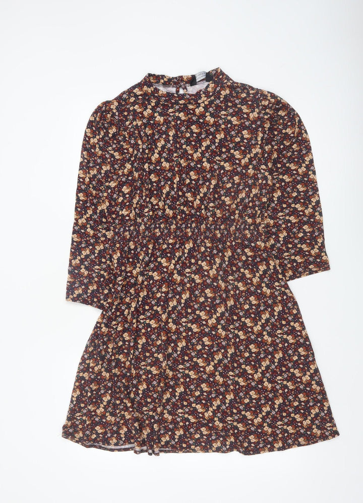 Dorothy Perkins Womens Multicoloured Floral A-Line Dress UK 16