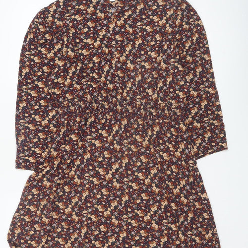 Dorothy Perkins Womens Multicoloured Floral A-Line Dress UK 16