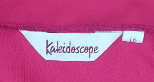 Kaleidoscope Women's Pink Asymmetric Midi Chiffon Skirt Size 16