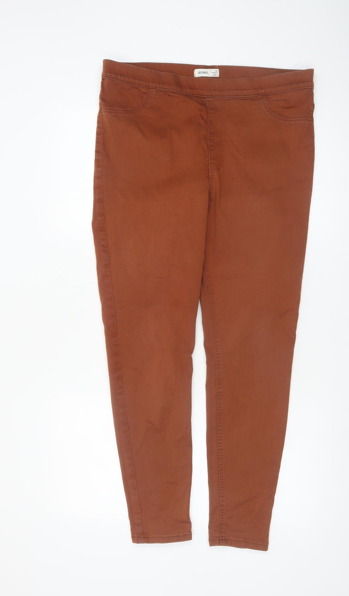 Marks and Spencer Women Brown Size 16 Slim Jegging Jeans