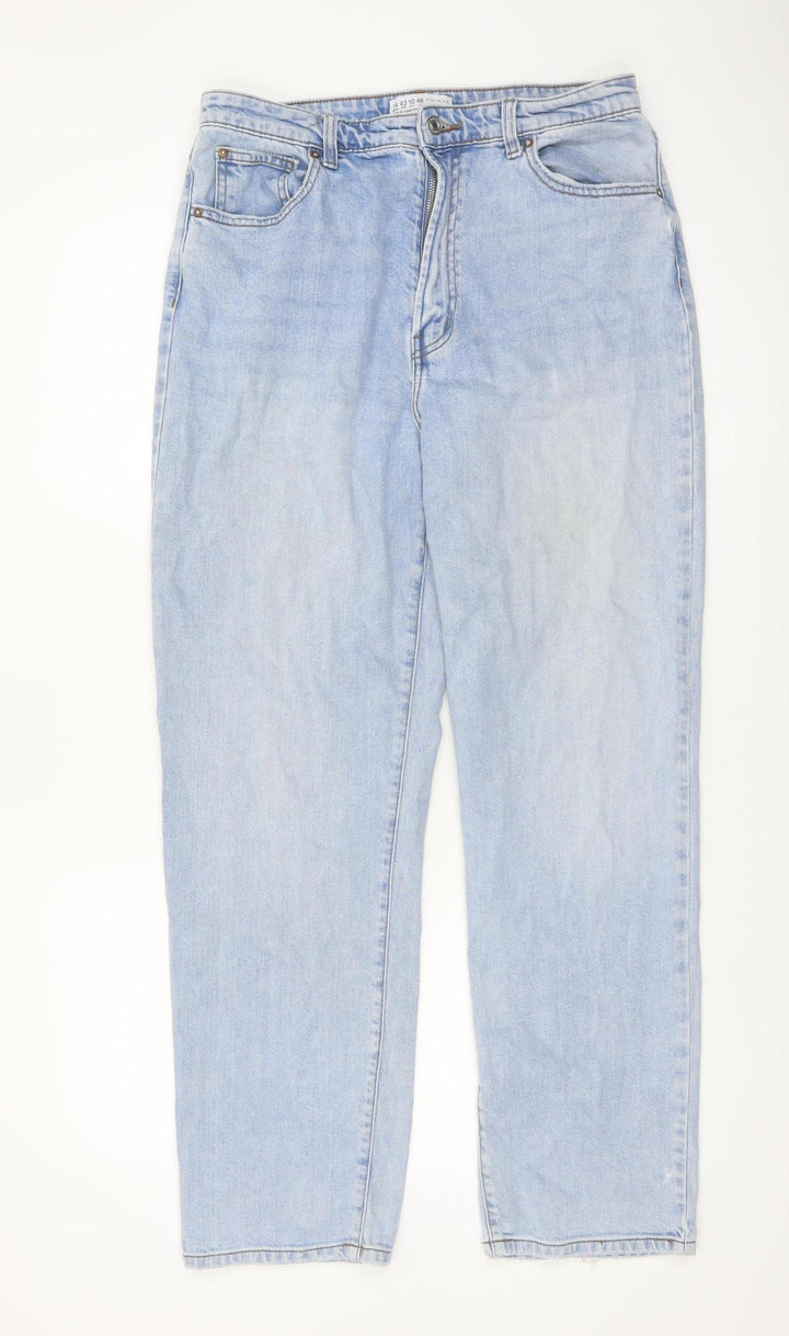 Primark Women Light Blue 14 Mom Jeans High Rise Denim