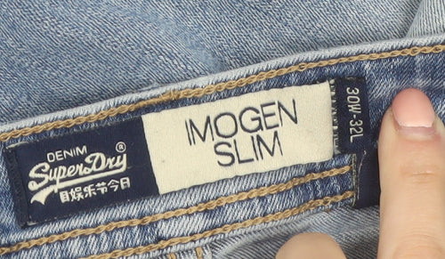 Superdry Women's Blue Mogen Slim Fit Jeans Size 12