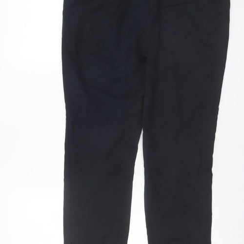 Zara Women Black Chino Trousers Size 10 Slim Fit Cotton Stretch