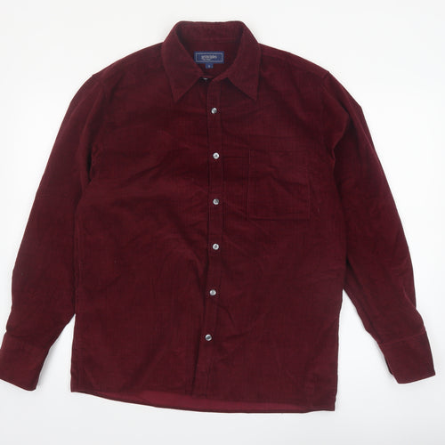 Principles for Men Red Corduroy Button-Up Long Sleeve Shirt Size S