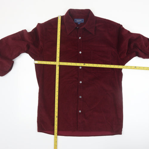 Principles for Men Red Corduroy Button-Up Long Sleeve Shirt Size S