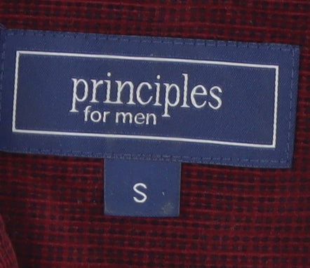 Principles for Men Red Corduroy Button-Up Long Sleeve Shirt Size S