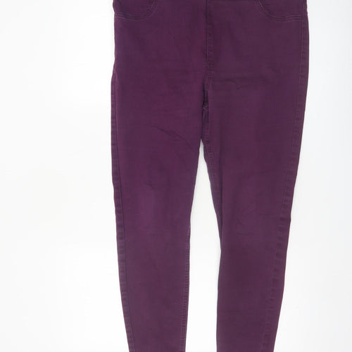 Marks and Spencer Women Purple Jegging Jeans Size 16 Regular Fit