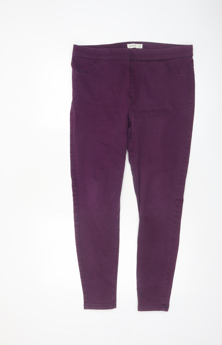 Marks and Spencer Women Purple Jegging Jeans Size 16 Regular Fit