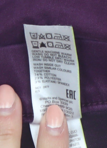 Marks and Spencer Women Purple Jegging Jeans Size 16 Regular Fit