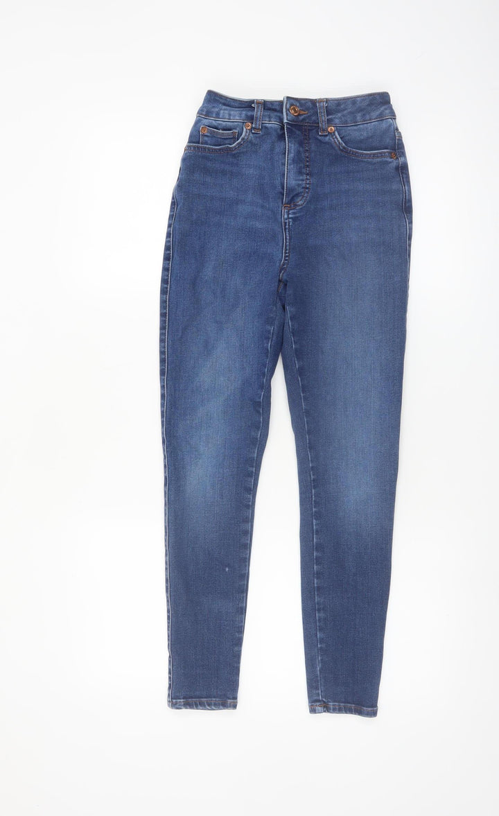 New Look Women Blue High Rise Skinny Stretch Denim Jeans Size 8