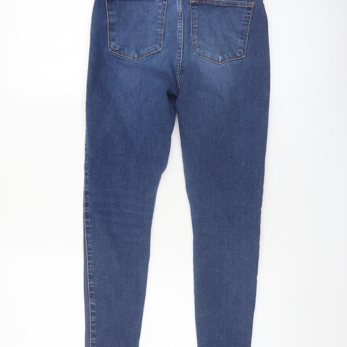 New Look Women Blue High Rise Skinny Stretch Denim Jeans Size 8