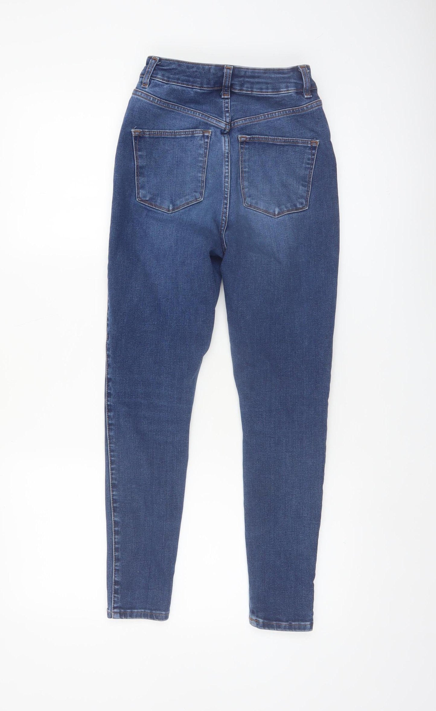 New Look Women Blue High Rise Skinny Stretch Denim Jeans Size 8