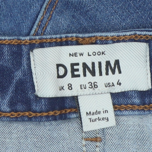 New Look Women Blue High Rise Skinny Stretch Denim Jeans Size 8