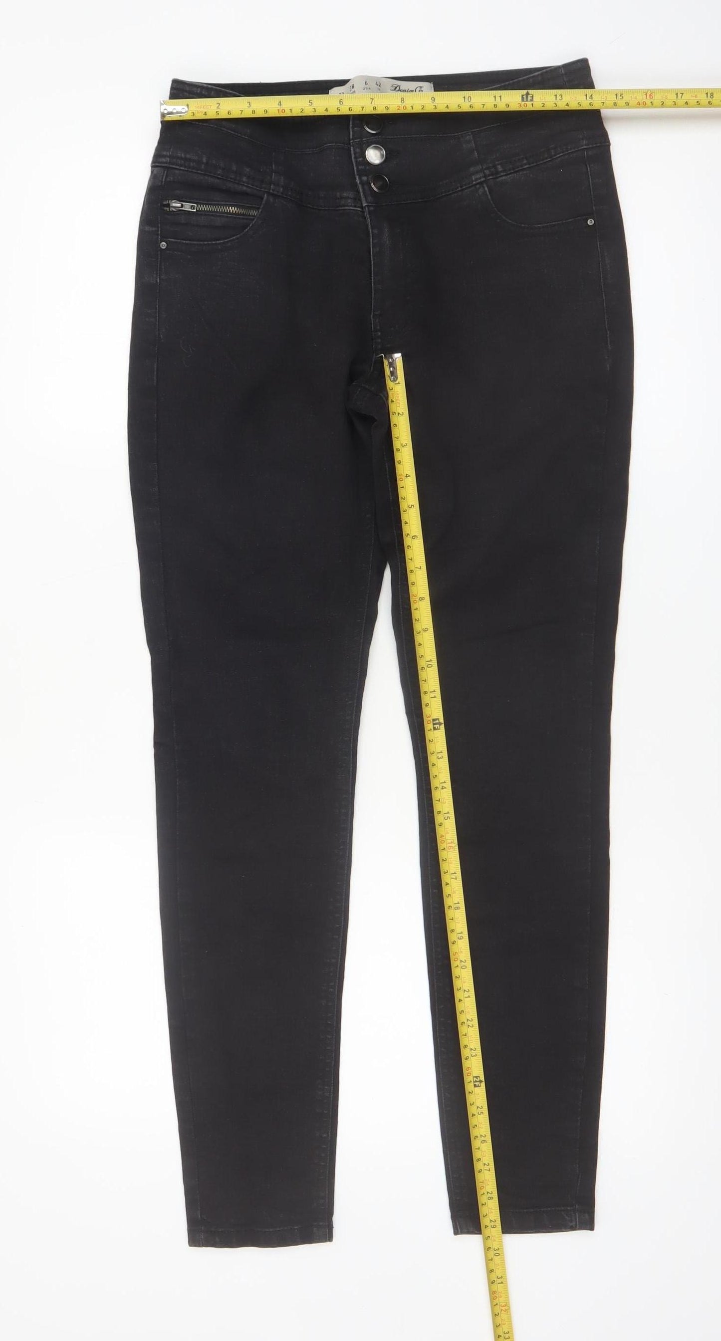 Denim Co. Women’s Black Skinny Jeans Size 10 Stretch Denim