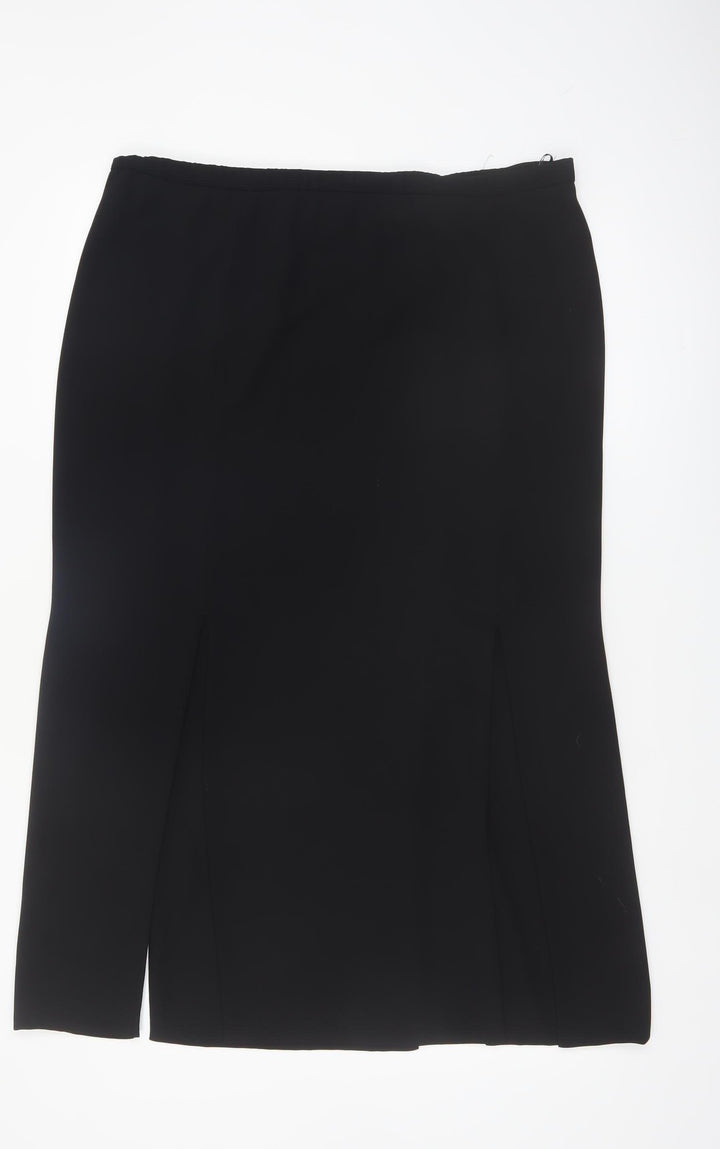 Frank Usher Women’s Black Size 14 Pencil Skirt Knee Length