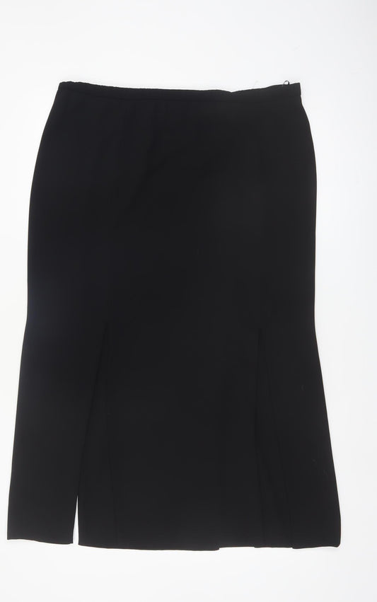 Frank Usher Women’s Black Size 14 Pencil Skirt Knee Length