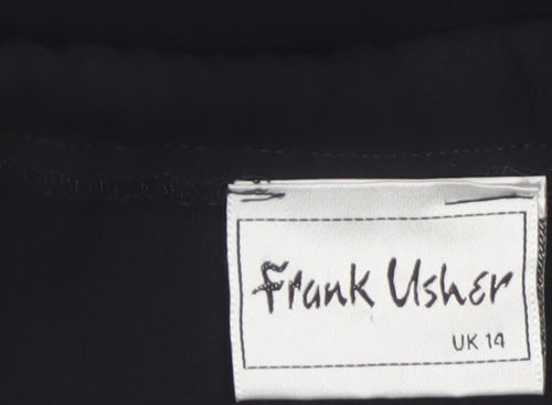 Frank Usher Women’s Black Size 14 Pencil Skirt Knee Length