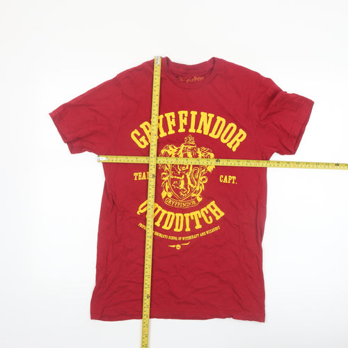 Harry Potter Gryffindor Quidditch Red T-Shirt Men's Small Cotton Crew Neck