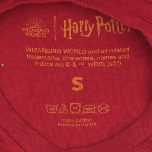 Harry Potter Gryffindor Quidditch Red T-Shirt Men's Small Cotton Crew Neck