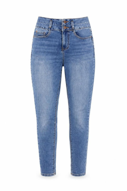 New Look Women Blue Skinny Jeans UK 8 Short High Rise Denim