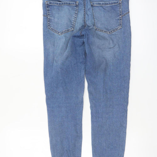 New Look Women Blue Skinny Jeans UK 8 Short High Rise Denim