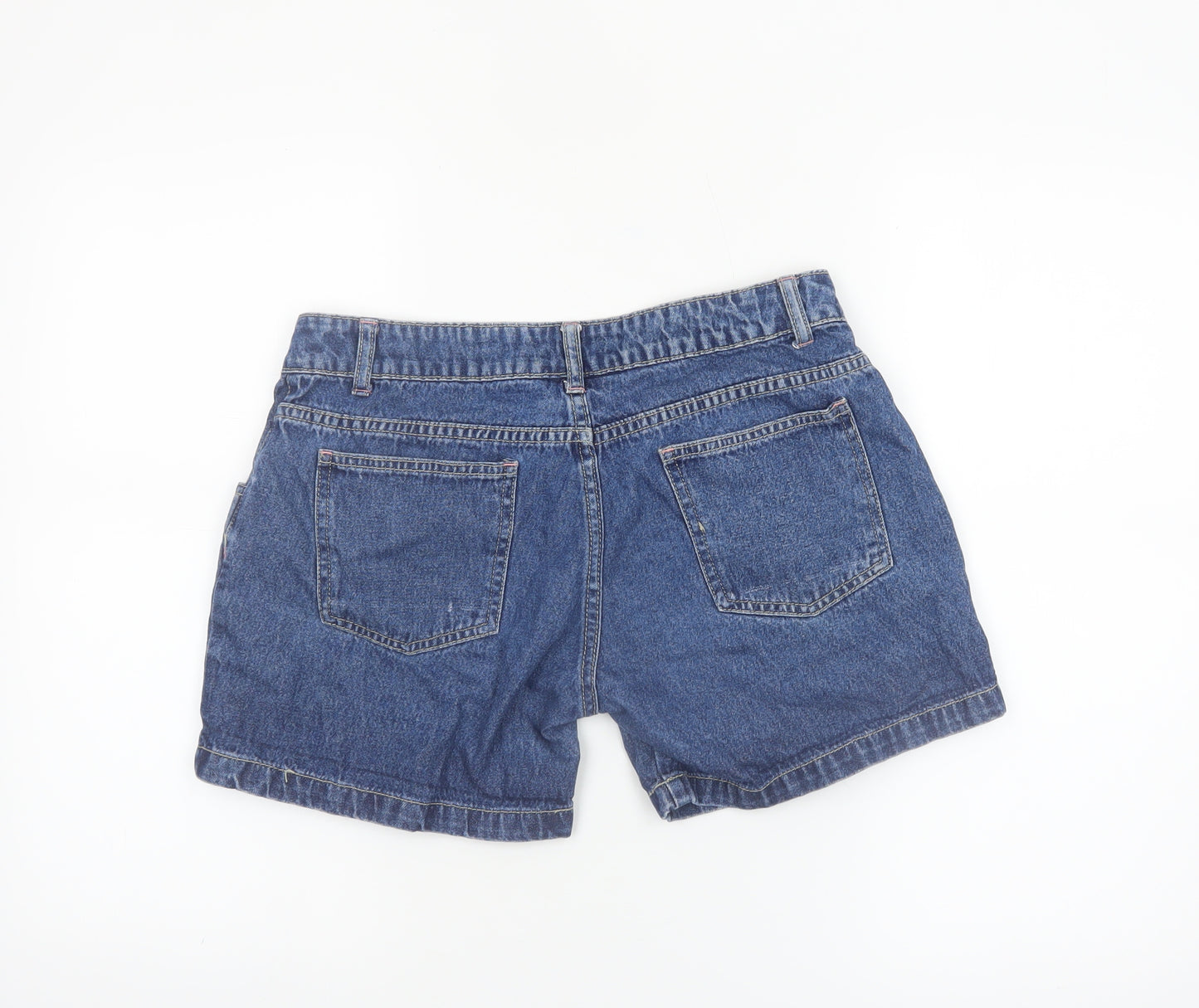 Denim Co Women Blue Cotton Chino Shorts Size 10 Casual