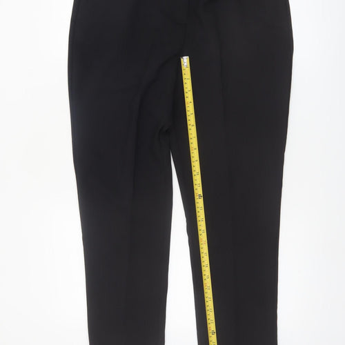 Bonmarché Womens Black Size 14 Straight Leg Polyester Trousers