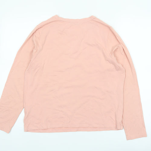 Wallis Women Pink Long Sleeve Rhinestone T-Shirt Size M