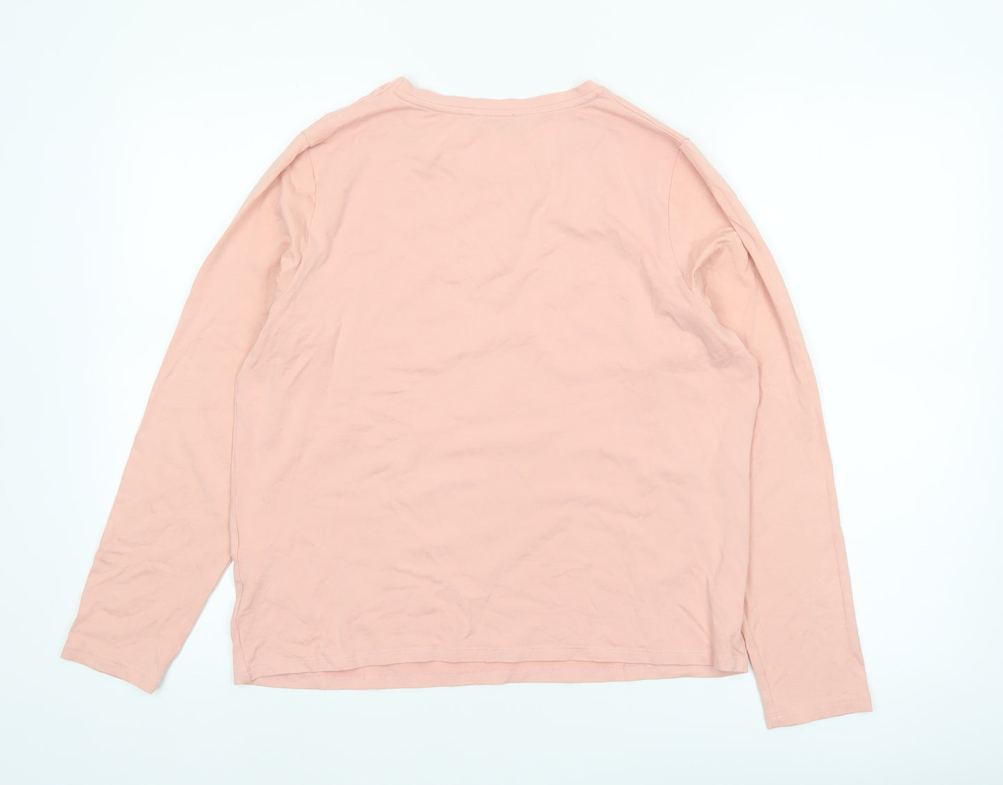 Wallis Women Pink Long Sleeve Rhinestone T-Shirt Size M