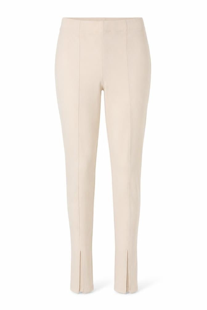 Front view of H&M Divided women’s beige slim leggings trousers, size S