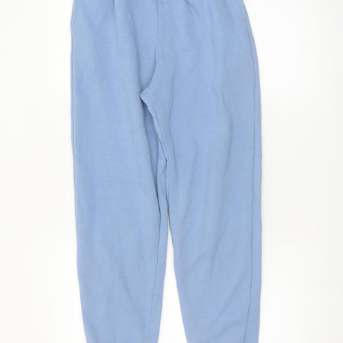 New Look Women Blue Fleece Sweatpants Size 8 Regular Fit