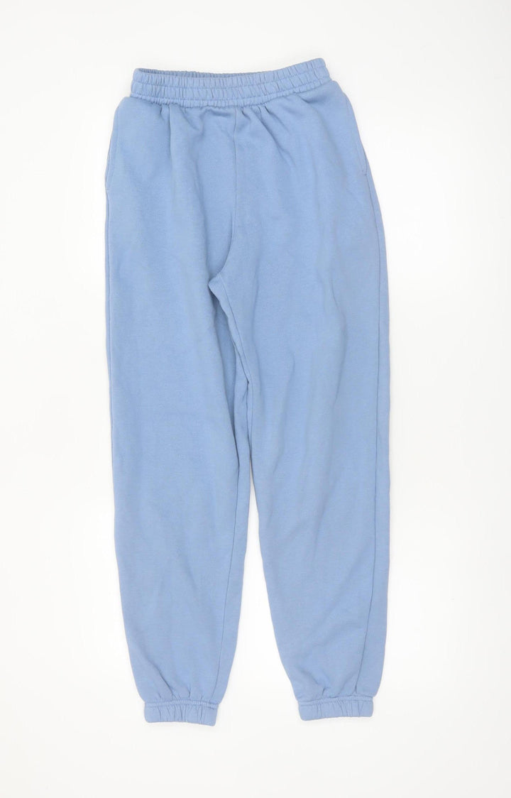 New Look Women Blue Fleece Sweatpants Size 8 Regular Fit