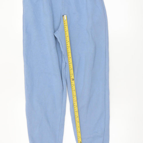 New Look Women Blue Fleece Sweatpants Size 8 Regular Fit