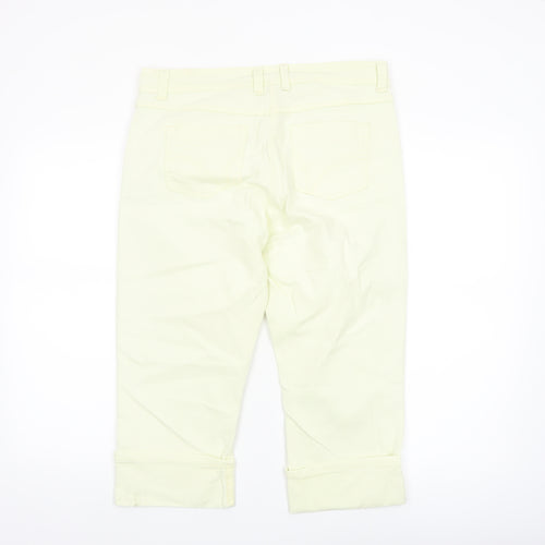 BHS Women’s Yellow Bermuda Shorts Size 14 Stretch Cotton