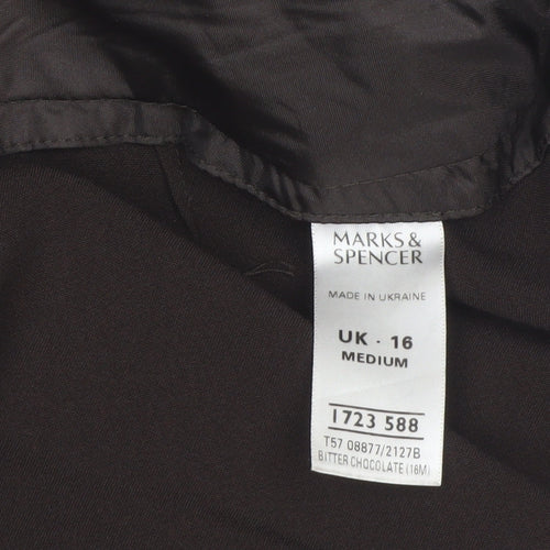 Marks and Spencer Women Brown Size 16 Dress Pants with Belt
