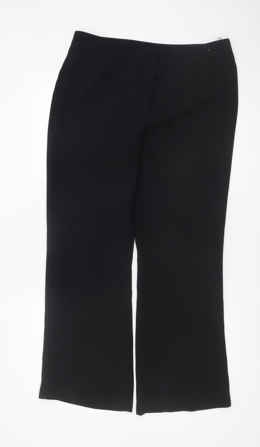 Next Women Black Polyester Dress Pants Trousers Size 14 Regular