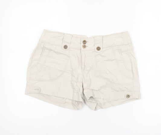 Dorothy Perkins Women's Beige Chino Shorts Size 10UK