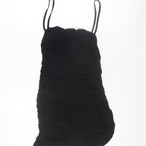 Saw It First Women's Black Size 10 Bodycon Ruched Mini Dress
