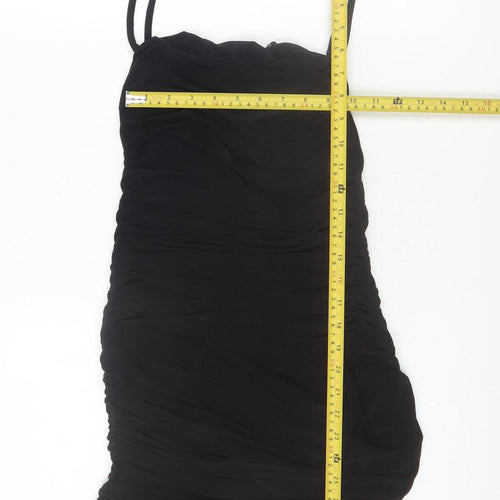 Saw It First Women's Black Size 10 Bodycon Ruched Mini Dress