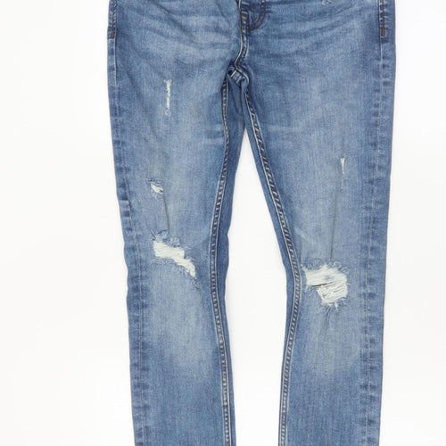 Denim Co Men’s Blue Super Skinny Distressed Jeans W30 L32