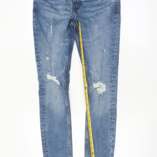Denim Co Men’s Blue Super Skinny Distressed Jeans W30 L32