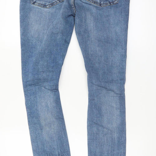 Denim Co Men’s Blue Super Skinny Distressed Jeans W30 L32
